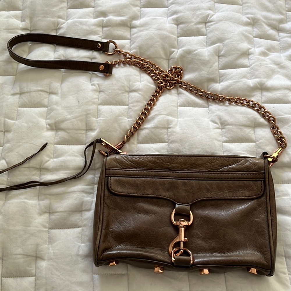 Rebecca Minkoff taupe/rose gold purse